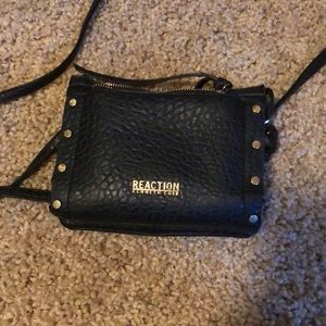 Kenneth Cole small black gold studded purse